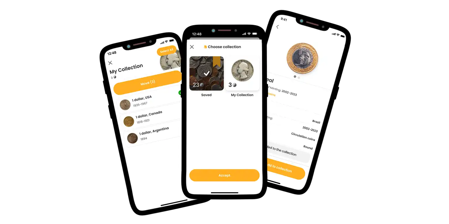 A screen from the app demonstrating the Coin ID Scanner’s possibilities.